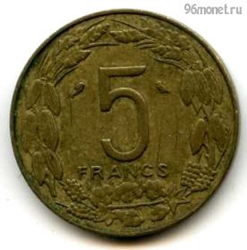 Центральная Африка 5 франков 1973