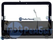 Сенсорное стекло (тачскрин)  HP Pavilion 11-e100sr TouchSmart черное с рамкой