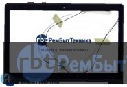 Сенсорное стекло (тачскрин)  Asus VivoBook S550CB 5345S FPC-1 черное с рамкой