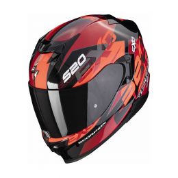 SCORPION EXO Мотошлем EXO-520 EVO AIR COVER, цвет Красный Матовый/Оранжевый/Черный
