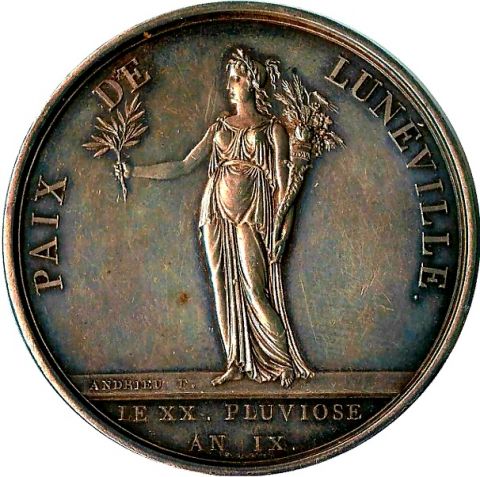 Медаль 1801 Франция Наполеон I Бонапарт AUNC