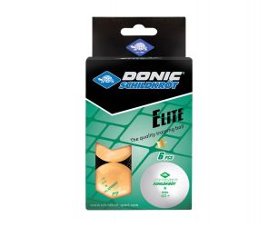 Мячики для настольного тенниса Donic Elite 1* 40+, 6 шт, оранжевый 
