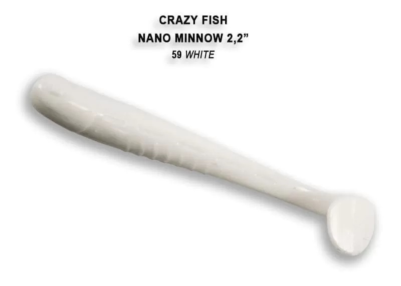 Приманка Crazy Fish Nano minnow 2.2, цвет 59 - White