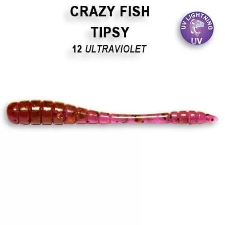 Приманка Crazy Fish Tipsy 2, цвет 12 - Ultraviolet