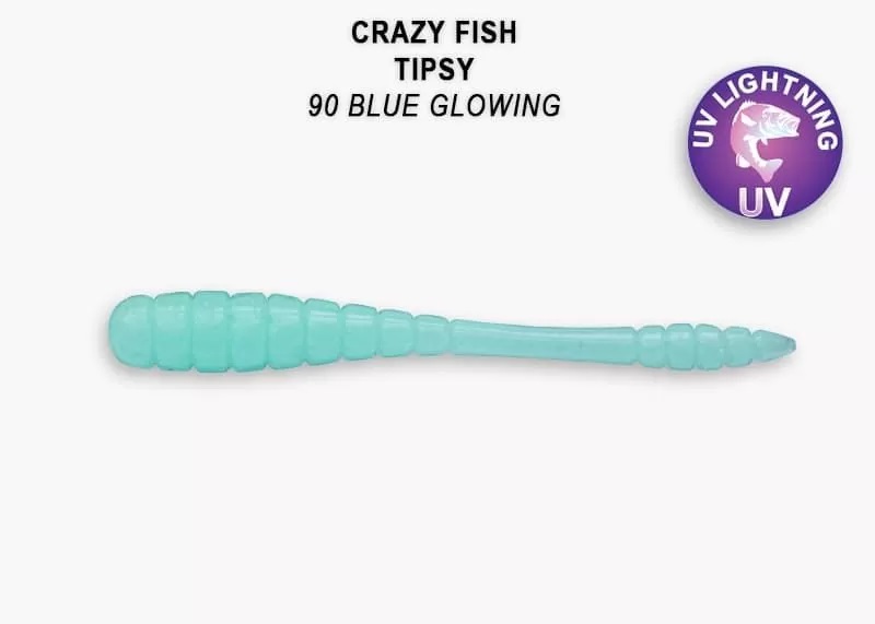 Приманка Crazy Fish Tipsy 2, цвет 90 - Blue Glowing