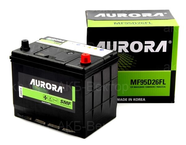 АКБ Aurora 80Ач 700(CCA) MF95D26FL/R