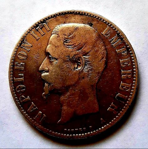 5 франков 1855 Франция Редкий год XF