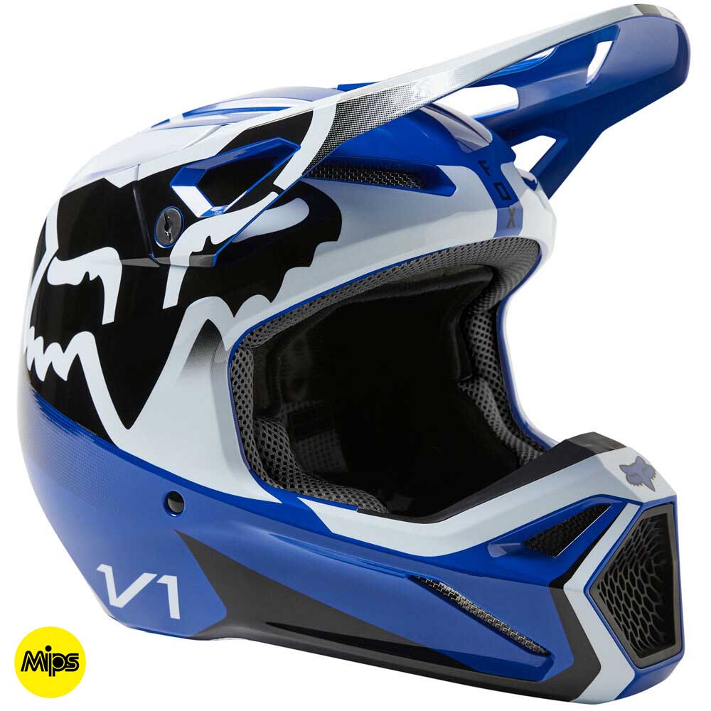 Fox V1 Leed Blue (2023) шлем внедорожный