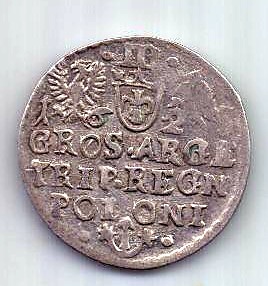 3 гроша 1623 Литва Польша AUNC