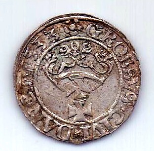 1 грош 1533 Данциг Гданьск Польша AUNC
