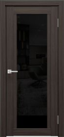 Межкомнатная Дверь Verda К-11 Грей со Стеклом Лакобель Чёрный / Верда
