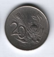 20 центов 1965 года ЮАР