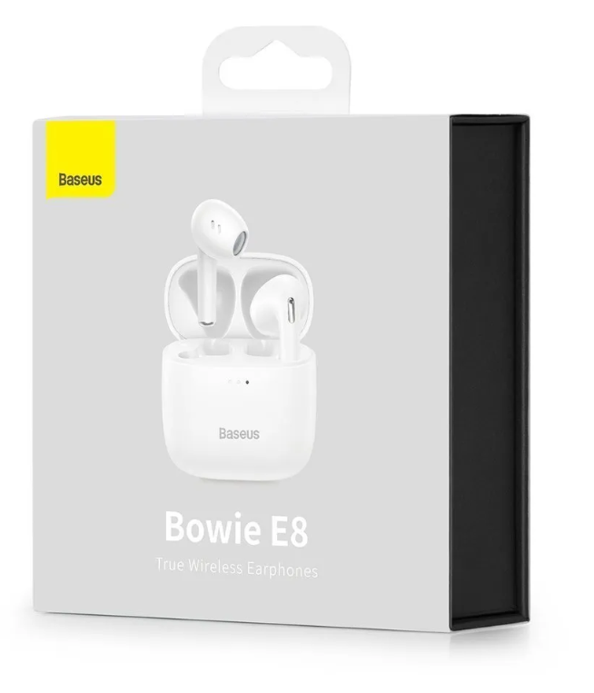 Беспроводные Bluetooth наушники Baseus True Wireless Earphones Bowie E8, белый (NGE8-02)