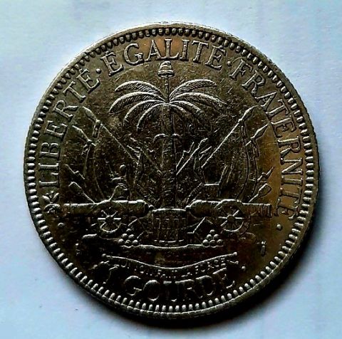 1 гурд 1882 Гаити Редкость AUNC