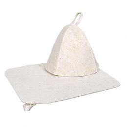 Набор для бани Hot Pot (шапка, коврик) войлок 42006