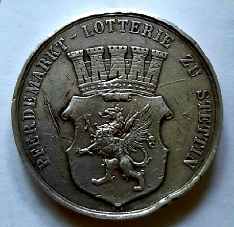 медаль 2 талера 1865 Польша Померания Редкость