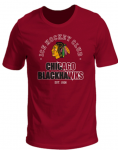 Футболка "Chicago Black Hawks" (Classic) печать, бордовая