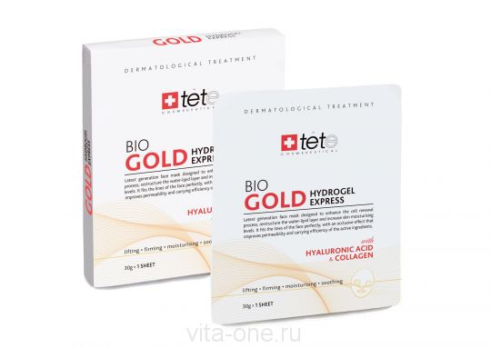 Коллагеновая маска моментального действия с коллоидным золотом (BIO Gold Collagen Mask) Tete cosmeceutical (Тете косметик) 4 саше