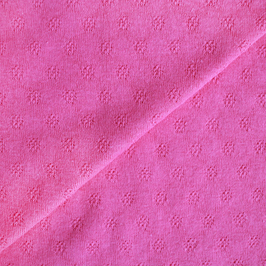 Трикотаж кулирка ажурная ярко-розовая 50*30 см.