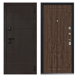 Входная дверь  Command Doors Графика 61 Темный дуб металлическая