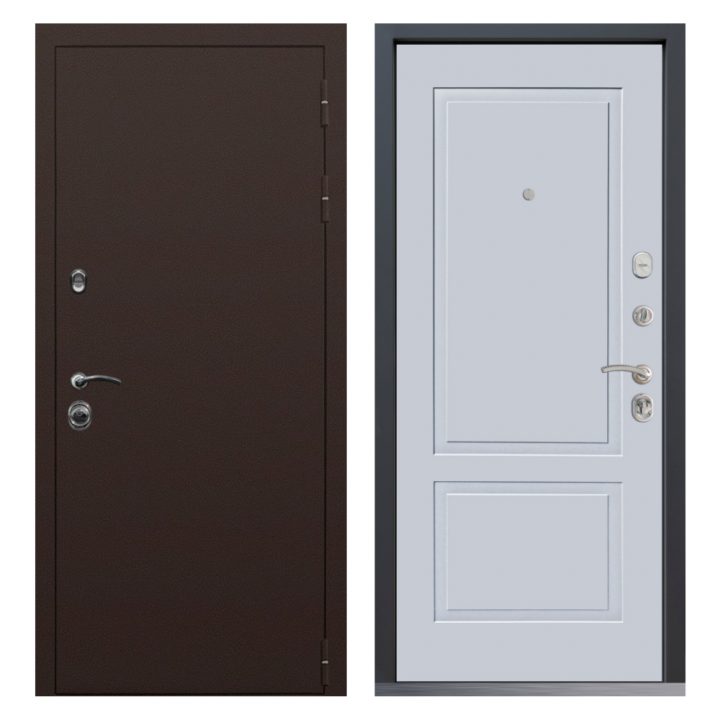 Входная дверь  Command Doors Браун 05 Белый матовый металлическая