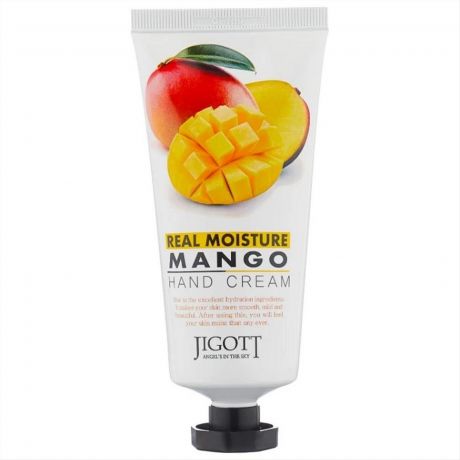 Крем для рук с экстрактом манго - Real Moisture Mango Hand Cream, Jigott, 100 мл, Корея