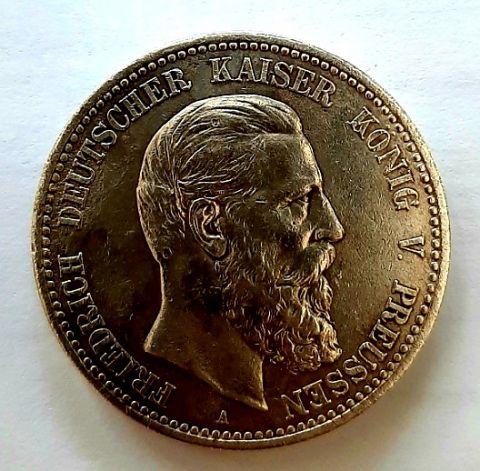 5 марок 1888 Пруссия AUNC Редкий год