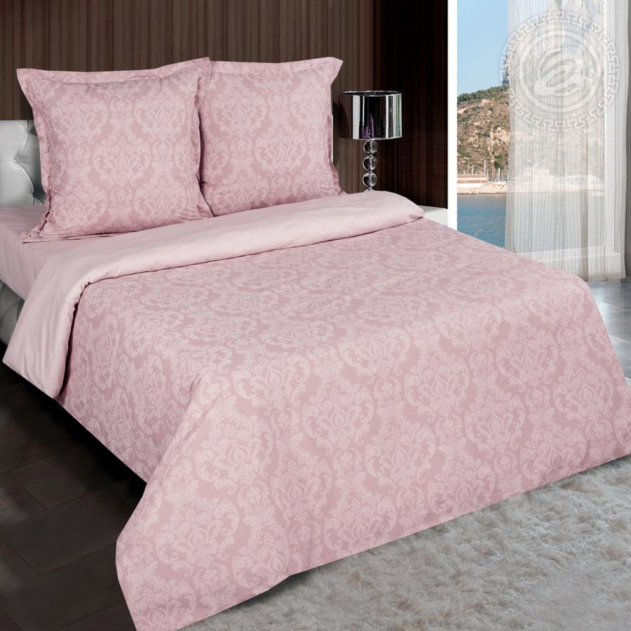 «Византия (Розовый)» (DE LUXE "Радуга") постельное белье Поплин Семейный