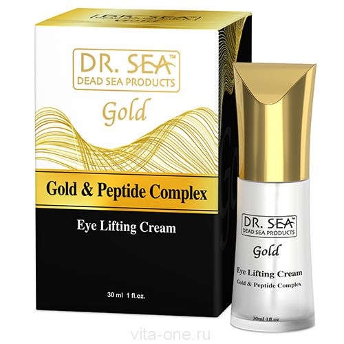 Лифтинг крем для кожи вокруг глаз с золотом и пептидным комплексом Dr.Sea  (доктор Сиа) 30мл
