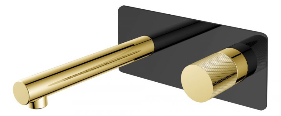 Смеситель STICK из стены BLACK TOUCH GOLD