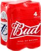 Bud King of beer  4,8%  (4 банки по 0,5л)