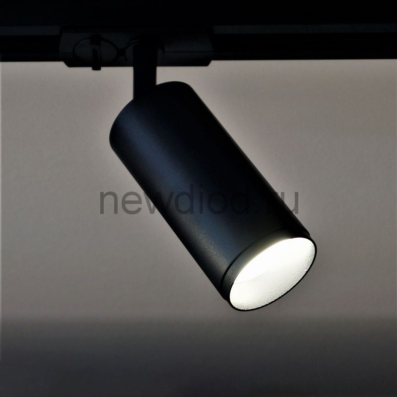 Светильник ТРЕКОВЫЙ под лампу GU10 Led Spot 019 ЧЕРНЫЙ ø55*H113мм Oreol