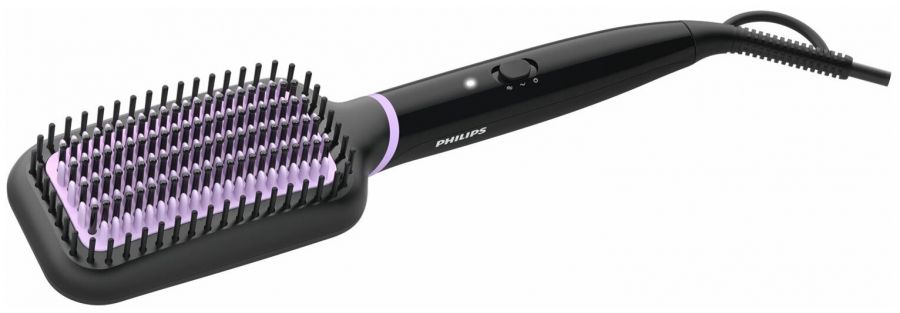 Расчёска-выпрямитель Philips BHH880/00, чёрный/фиолетовый