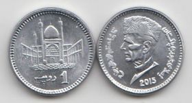 Пакистан 1 рупия 2015 год UNC