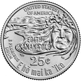 Эдит Кенао Канакаоле 25 центов США 2023 Монетный двор  на выбор