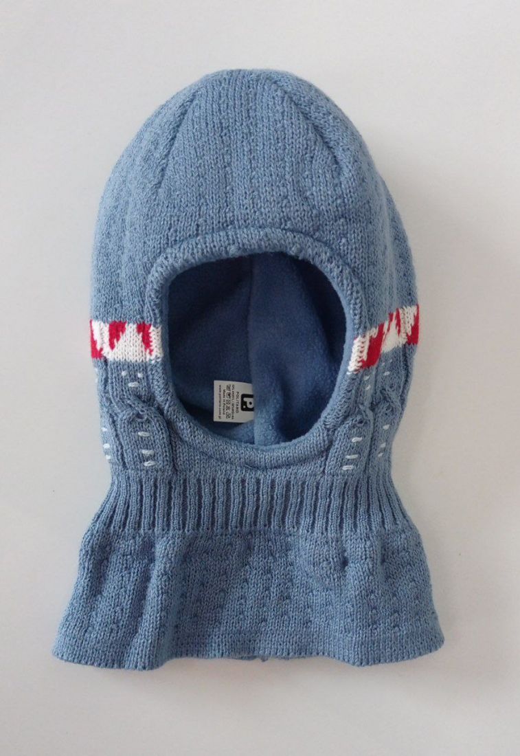 Зимний детский шлем синего цвета
