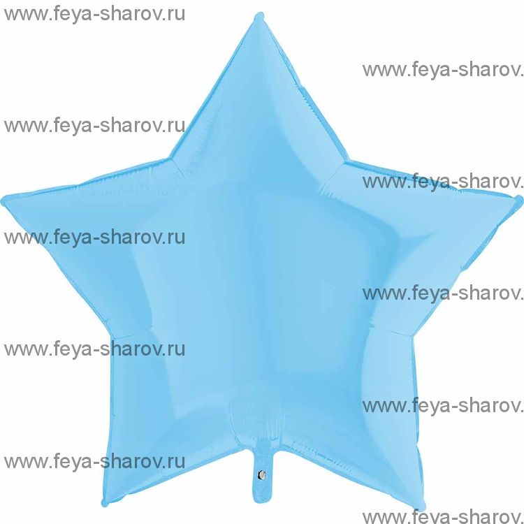Шар Звезда Пастель Matte Blue 91 см
