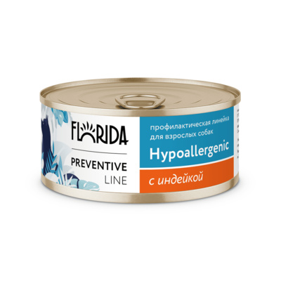 Влажный корм для собак Florida Preventive Line Hypoallergenic с индейкой
