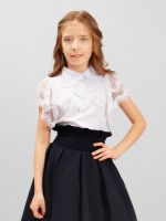 Блузка для девочки короткий рукав SP013 [белый]