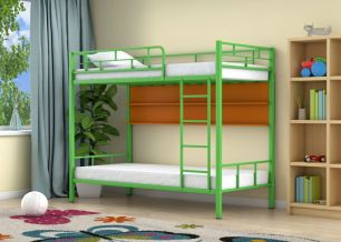 Двухъярусная кровать Ницца Зеленый полка Оранжевый