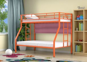 Двухъярусная кровать Милан Оранжевый полка Розовый