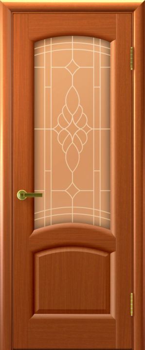 Межкомнатная дверь Luxor ЛАУРА  темный Анегри, стекло