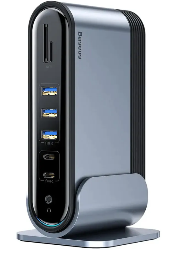 USB концентратор Baseus Working Station 17-in-1 Type-C to 2xUSB2.0+3xUSB3.0+4xType-C+3x4K HDMI+RJ45+SD CAHUB-DG0G Dark Gray