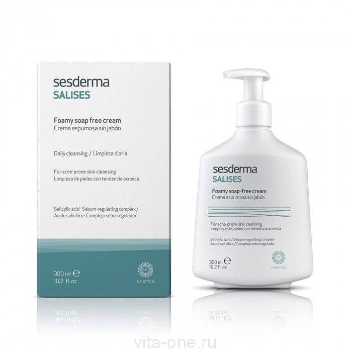 SALISES Facial/body foamy soap-free cream – Крем пенящийся для умывания для лица и тела Sesderma (Сесдерма) 300 мл