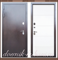 Входная металлическая дверь ТЕРМА Медный антик / Дуб беловежский 107 мм с терморазрывом Россия