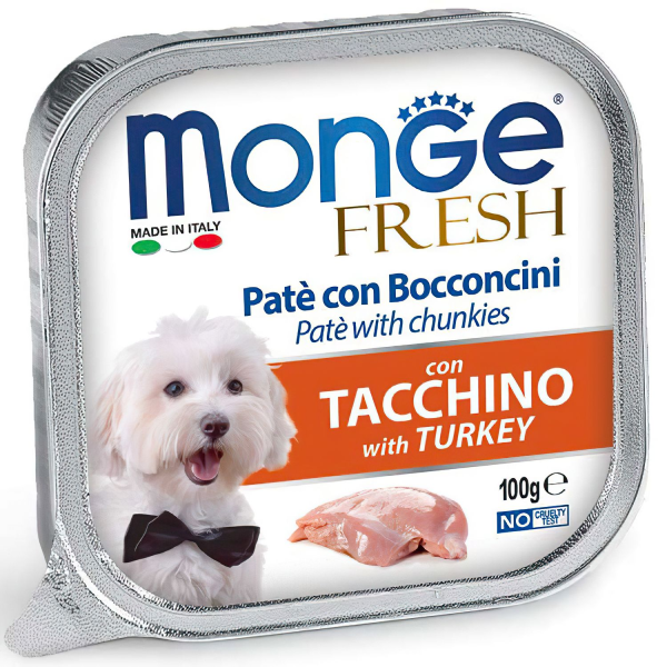 Влажный корм для собак Monge Fresh с индейкой 100 гр