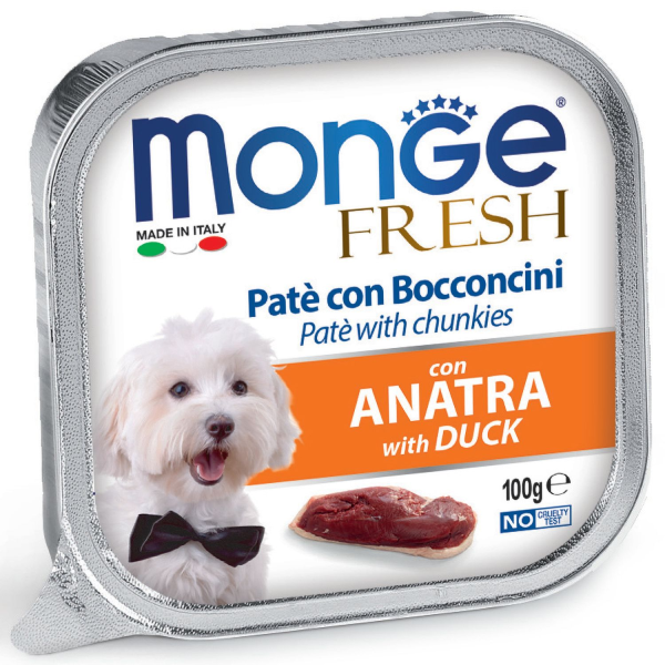 Влажный корм для собак Monge Fresh с уткой 100 гр