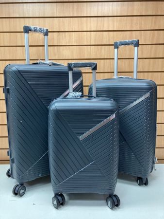 2433 комплект чемоданов 3 размера (полипропилен)