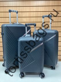2433 комплект чемоданов 3 размера (полипропилен)