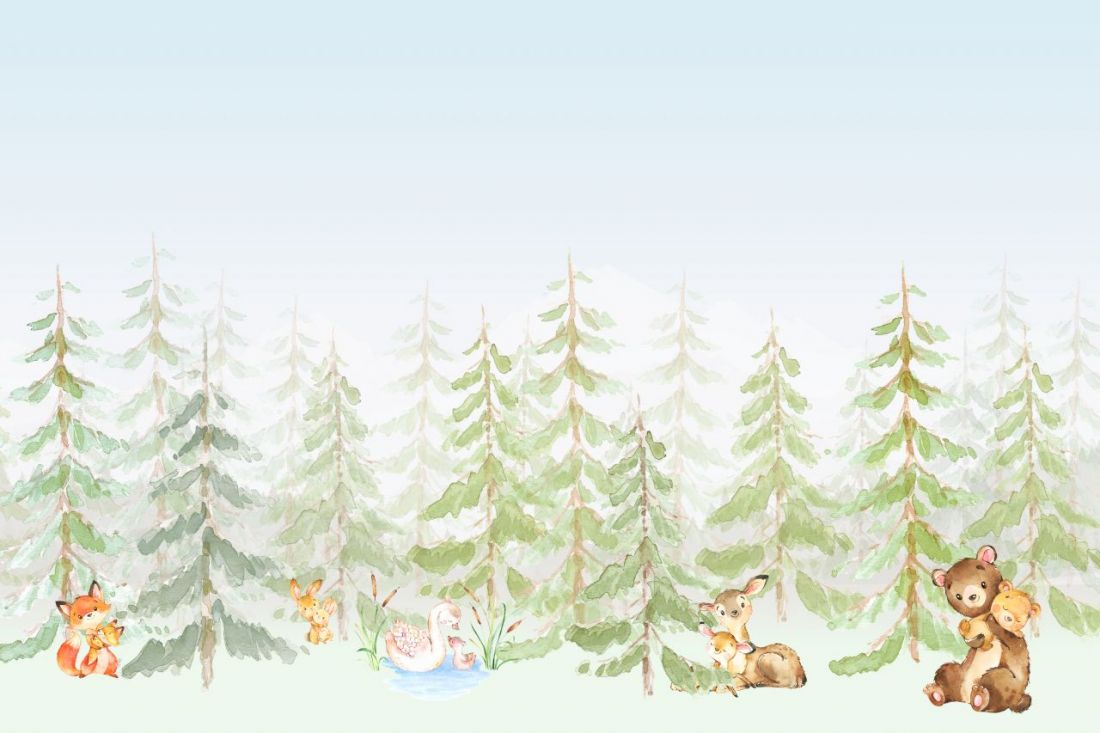 Cute watercolor forest q